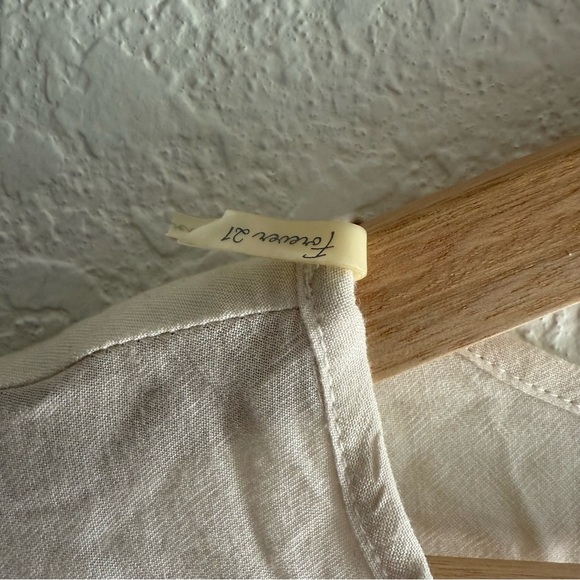 NWT Twenty One Shirt Length Cream Dress with Jade Embroidery Junior Size Large - Picture 7 of 9